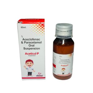 Acetica-p Susp. - Aceclofenac 50mg + Paracetamol 125 mg Syrup with monocarton 60ml - Provided by Almatica Pharmaceuticals Pvt. Ltd.