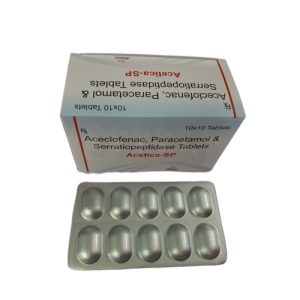 Acetica-SP - Aceclofenac Paracetamol & Serratiopeptidase Tablets - Provided by Almatica Pharmaceuticals Pvt. Ltd.