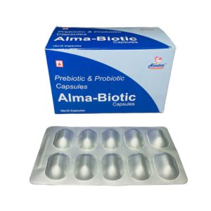 Alma-biotic - Prebiotic&Probiotic Capsule - Provided by Almatica Pharmaceuticals Pvt. Ltd.