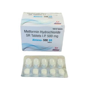Almexa-500 SR - Metformin Hydrochloride SR Tablets 1P. 500 mg - Provided by Almatica Pharmaceuticals Pvt. Ltd.