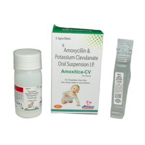 Amoxitica-cv D/s - Amoxycillin 200mg + Potassium Clavulanate 28.5mg Dry Syrup (without monocarton) - Provided by Almatica Pharmaceuticals Pvt. Ltd.
