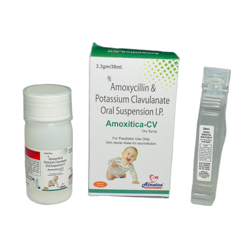Amoxitica-cv D/s - Amoxycillin 200mg + Potassium Clavulanate 28.5mg Dry Syrup (without monocarton) - Provided by Almatica Pharmaceuticals Pvt. Ltd.