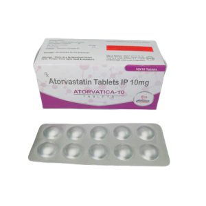 Atorvatica-10 - Atorvastatin Tablets IP 10mg - Provided by Almatica Pharmaceuticals Pvt. Ltd.