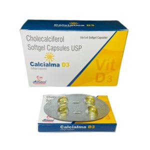 Calcialma D3 - Cholecalciferol 60,000 lu Soft Gel Capsule - Provided by Almatica Pharmaceuticals Pvt. Ltd.
