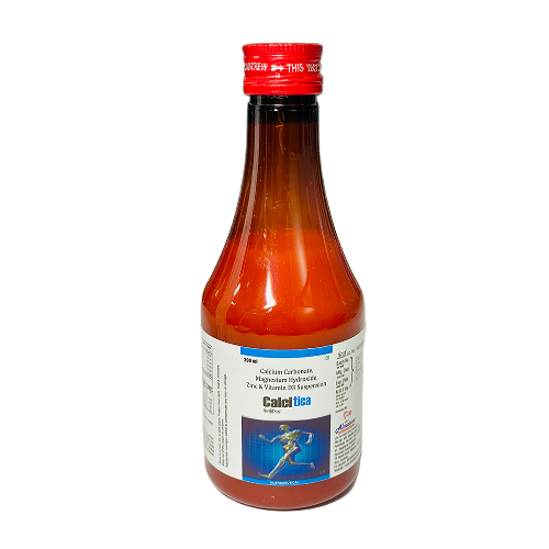 Calcitica - Calcium carbonate , Magnesium Hydroxide, Zinc & Vitamin D3 Suspension (With Monocarton) - Provided by Almatica Pharmaceuticals Pvt. Ltd.