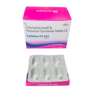 Cefalma-625 Cv - Cefuroxime Axetil 500mg + Potassium Clavulanate 125mg - Provided by Almatica Pharmaceuticals Pvt. Ltd.