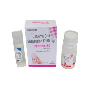 Cefitica-50 D/s - Cefixime 50 mg./5 ml Dry Syrup ( with monocartoon) - Provided by Almatica Pharmaceuticals Pvt. Ltd.