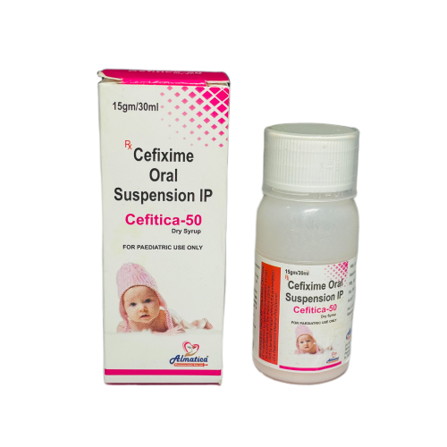 Cefitica-50 D/s - Cefixime 50 mg./5 ml Dry Syrup ( without monocartoon) - Provided by Almatica Pharmaceuticals Pvt. Ltd.