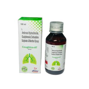 Coughtica-at - Ambroxol 15mg +Terbutaline 1.25mg+Guaiphenesin50mg+Menthol 1.5mg Syrup - Provided by Almatica Pharmaceuticals Pvt. Ltd.