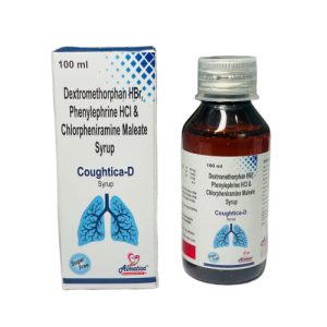 Coughtica-d - Dextromethorphen HBr.10mg + Phenylepherine 5mg + Chlorpheniremine 2mg Syrup - Provided by Almatica Pharmaceuticals Pvt. Ltd.