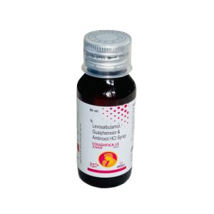 Coughtica-ls - Levosulbutamol 1mg+ Ambroxol Hydrochloride30mg + Guaiphensin50Mg Syrup - Provided by Almatica Pharmaceuticals Pvt. Ltd.