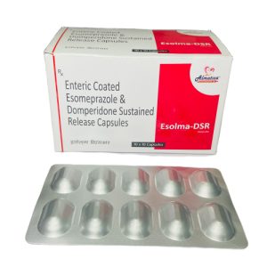 Exolma-DSR - Enteric Coated Esomeprazole & Domperidone Sustained Release Capsules - Provided by Almatica Pharmaceuticals Pvt. Ltd.