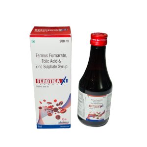 Ferotica-xt Syp - Ferrous Ascorbate 30mg+ Folic Acid 500mcg+ Zinc Sulphate 20mg Syrup (With Monocarton) - Provided by Almatica Pharmaceuticals Pvt. Ltd.