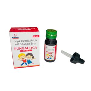 Fungaltica-30ml - Fungal Diastase + Papain+B Complex Drops with monocarton - Provided by Almatica Pharmaceuticals Pvt. Ltd.