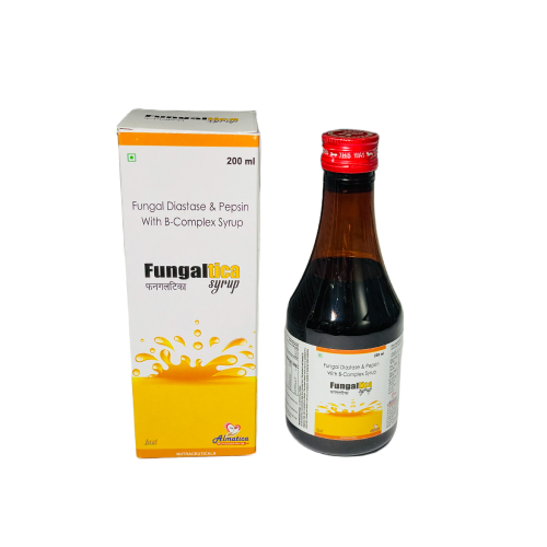 Fungaltica - Fungal Diastase + Papain +B Complex Syrup (with monocarton) - Provided by Almatica Pharmaceuticals Pvt. Ltd.