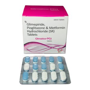 Glimatica-PG2 - Glimepiride, Pioglitazone & Metformin Hydrochloride (SR) Tablets - Provided by Almatica Pharmaceuticals Pvt. Ltd.
