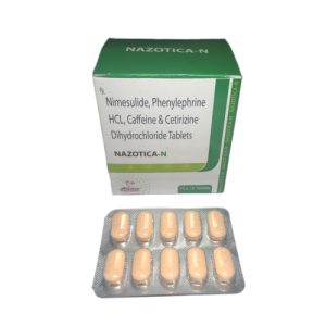 Nazotica-N - Nimesulide, Phenylephrine HCl, Caffeine & Cetirizine Dihydrochloride Tablets - Provided by Almatica Pharmaceuticals Pvt. Ltd.