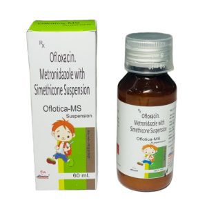 Oflotica-ms - Ofloxacin 50mg +Metronidazole 120 Mg+ Simethicone 10Mg Susp. - Provided by Almatica Pharmaceuticals Pvt. Ltd.