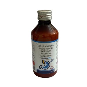 Picoalma-Plus - Milk of Magnesia, Liquid Paraffin & Sodium Picosulfate Suspension - Provided by Almatica Pharmaceuticals Pvt. Ltd.