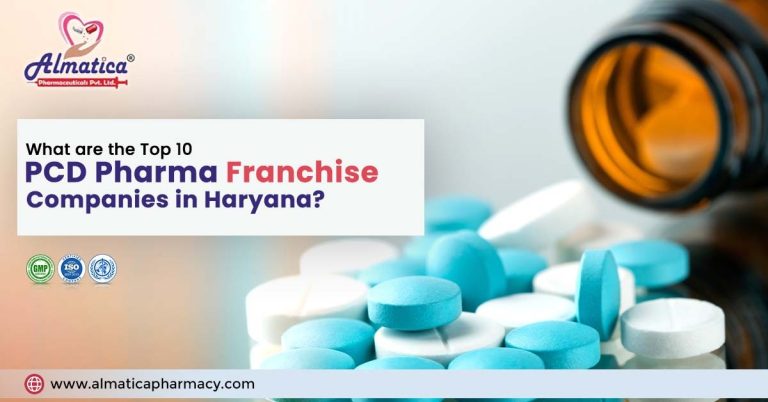Which 10 PCD pharmaceutical franchise companies rank highest in Haryana?